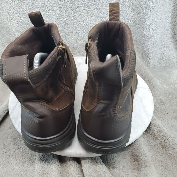 Skechers Shoes Mens Size 9 Brown Leather Resment Korver Ankle Boots *Read* - Picture 5 of 11